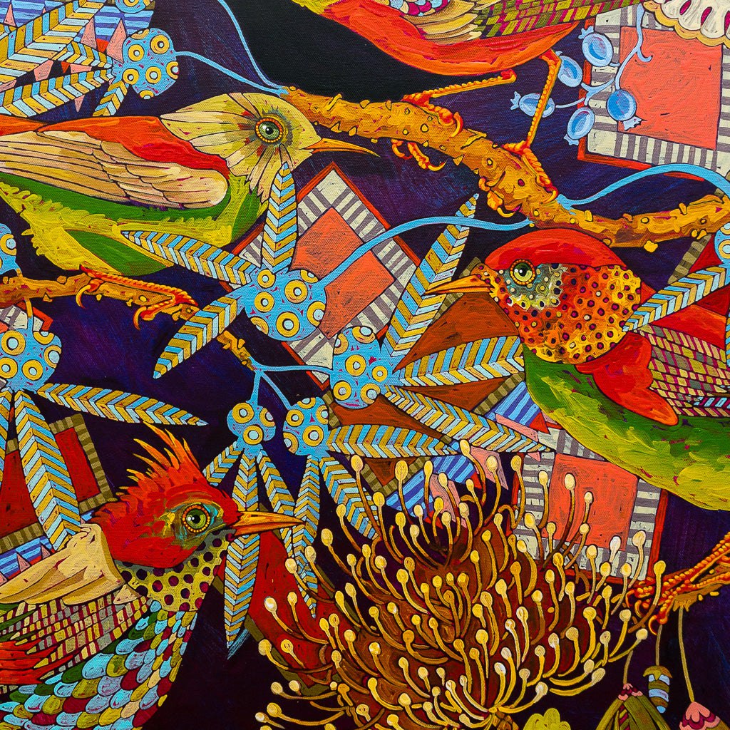 Class of 74, Three Hills | 48" x 32" Acrylic on Canvas Grant Leier