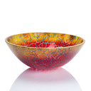 Garnet & Marigold Red Homecoming Bowl | 3" x 9" Kilnformed Glass Bob Leatherbarrow