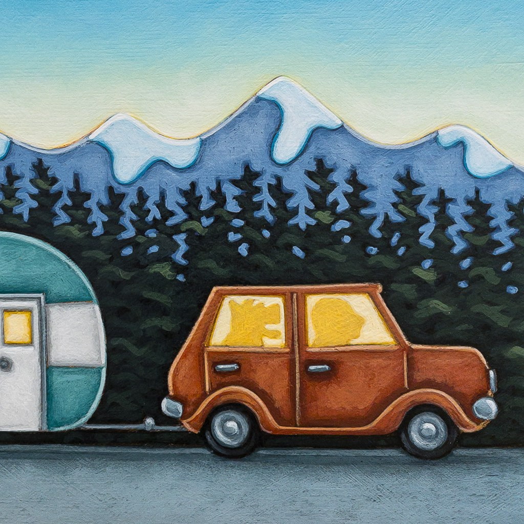 Road Trip | 8" x 16" Acrylic on Birch Panel Peter Wyse
