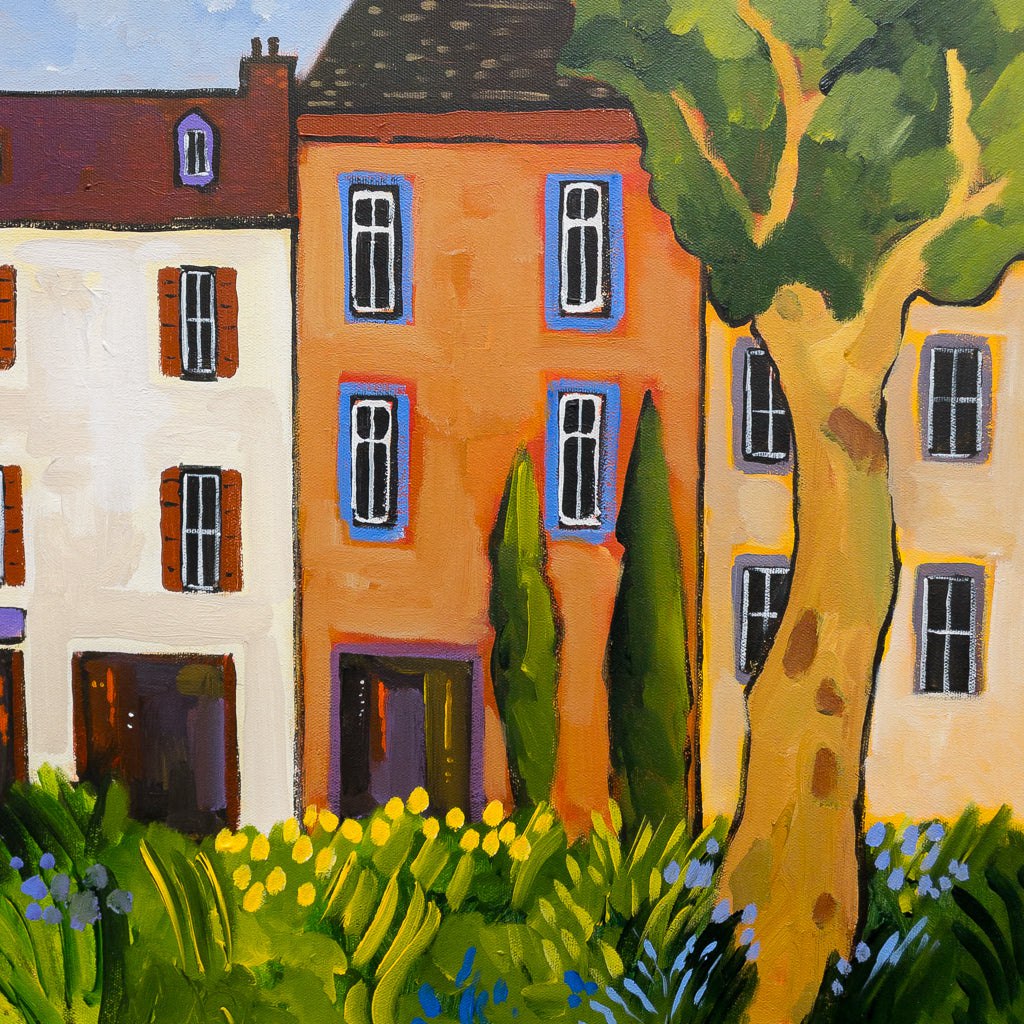 Colourful Street | 18" x 36" Acrylic on Canvas Alain Bédard