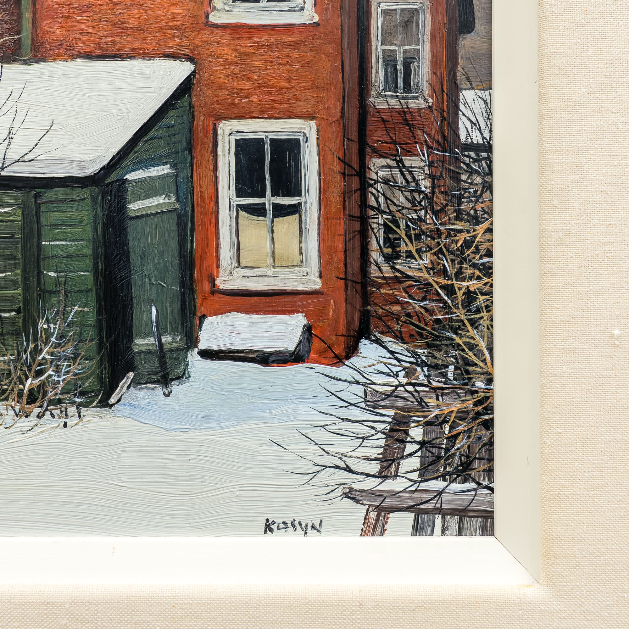 Back of Augusta St | 12" x 10" Oil on Board John Kasyn