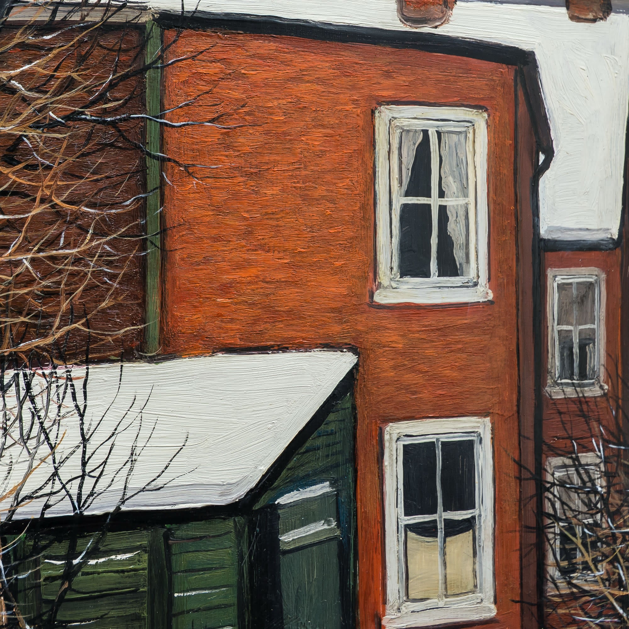 Back of Augusta St | 12" x 10" Oil on Board John Kasyn