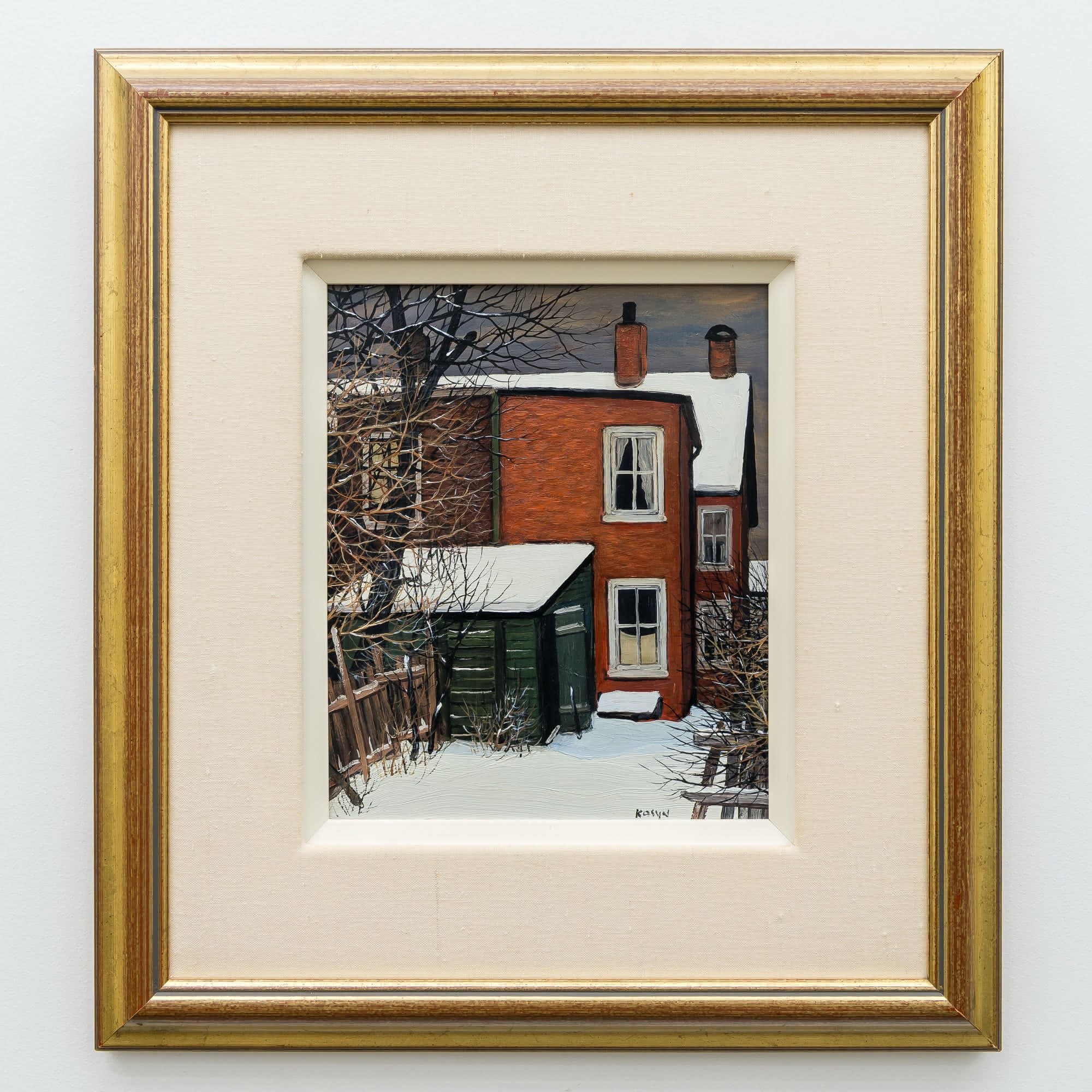 Back of Augusta St | 12" x 10" Oil on Board John Kasyn