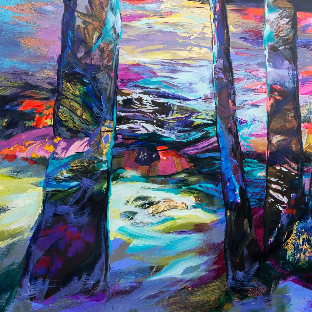 Evening Light | 48" x 30" Mixed Media on Canvas Annabelle Marquis