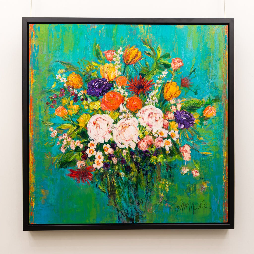 Song of the Morning | 40" x 40" mixed media on panel Élène Gamache