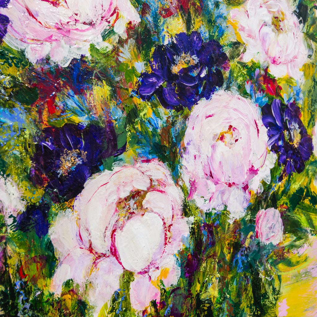 Good Night | 40" x 40" mixed media on panel Élène Gamache