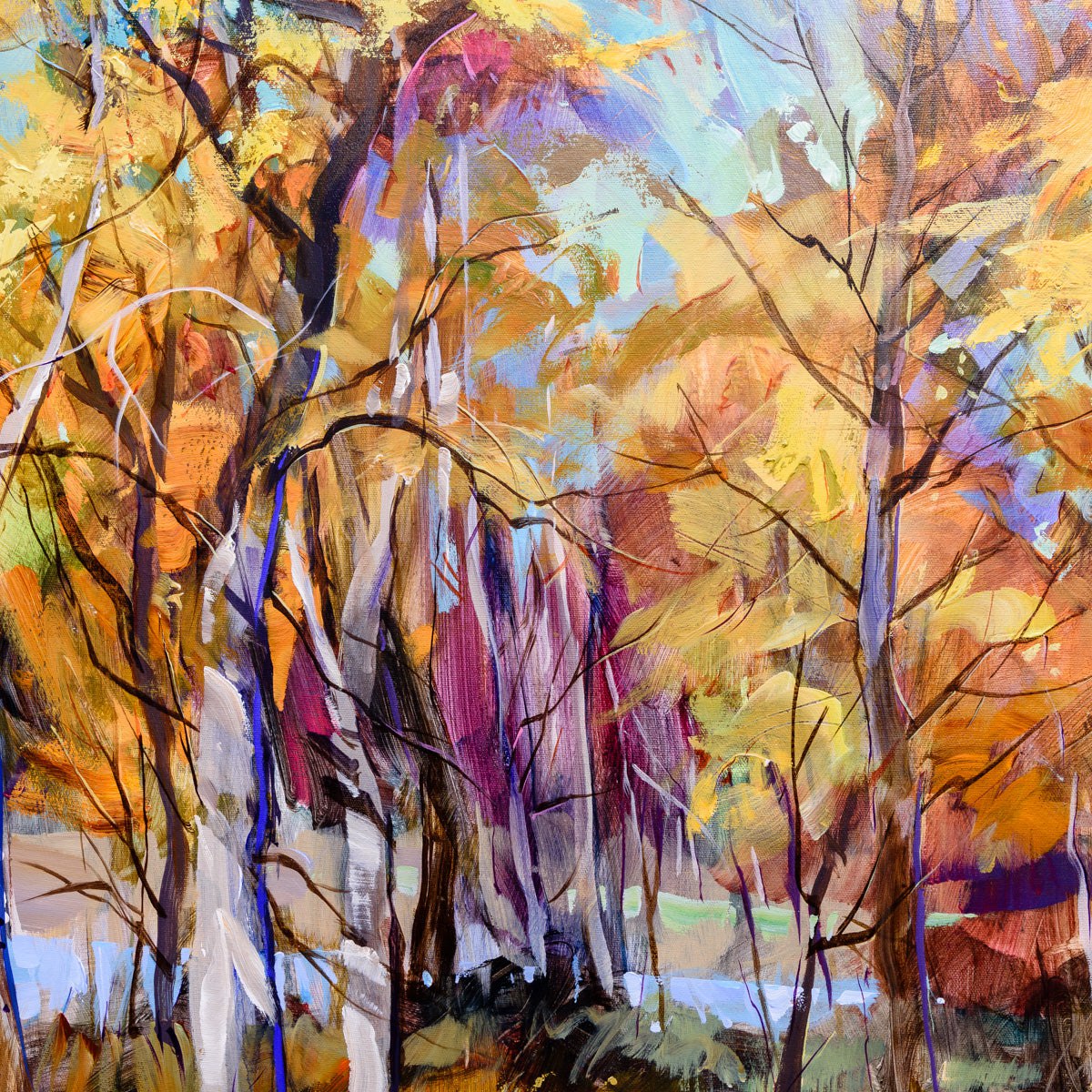 Golden Canopy | 40" x 30" Acrylic on Canvas Brent Laycock RCA