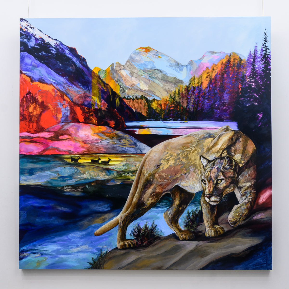 Wild Magesty | 60" x 60" Mixed Media on canvas Annabelle Marquis