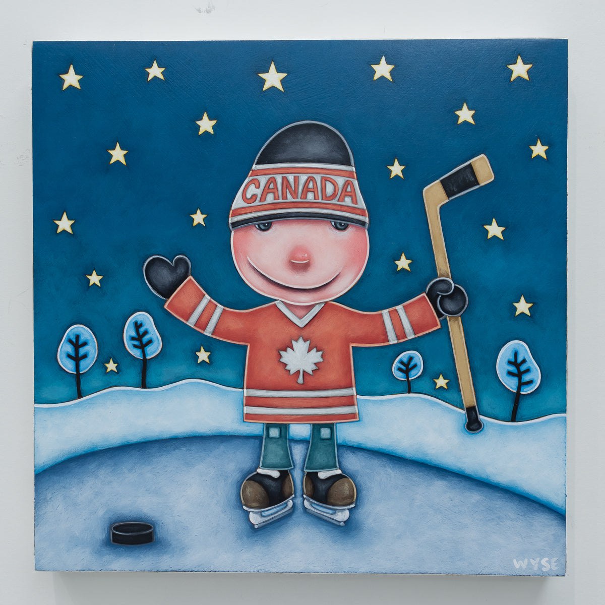 Canadas Boy | 16" x 16" Acrylic on Birch Panel Peter Wyse
