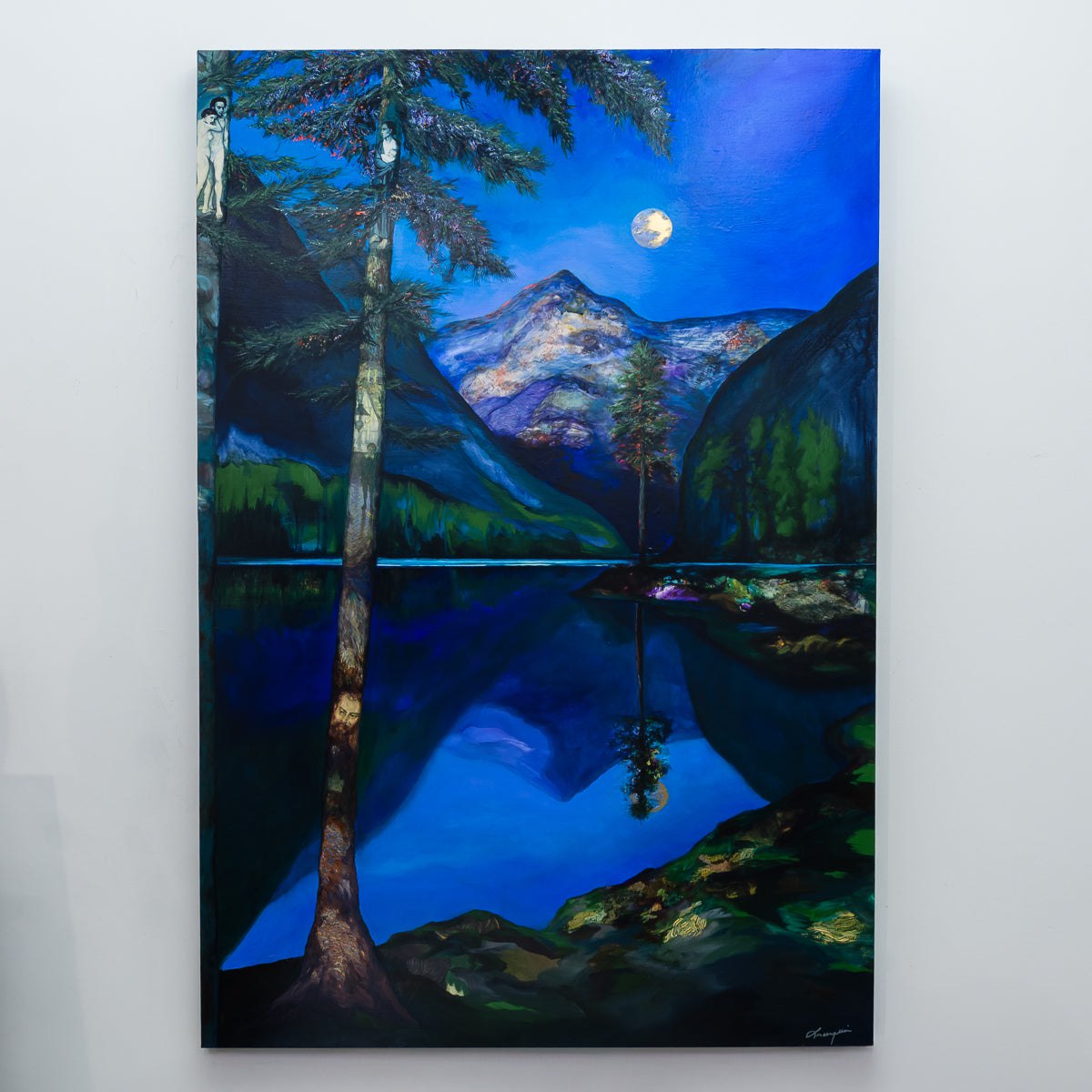 Reflets de Secrets Gardes | 60" x 40" Mixed Media on Canvas Annabelle Marquis
