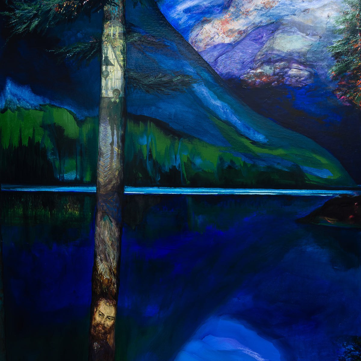 Reflets de Secrets Gardes | 60" x 40" Mixed Media on Canvas Annabelle Marquis