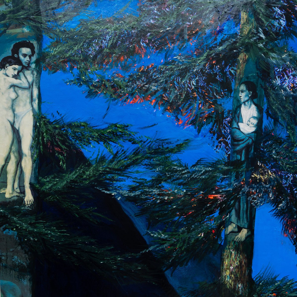 Reflets de Secrets Gardes | 60" x 40" Mixed Media on Canvas Annabelle Marquis