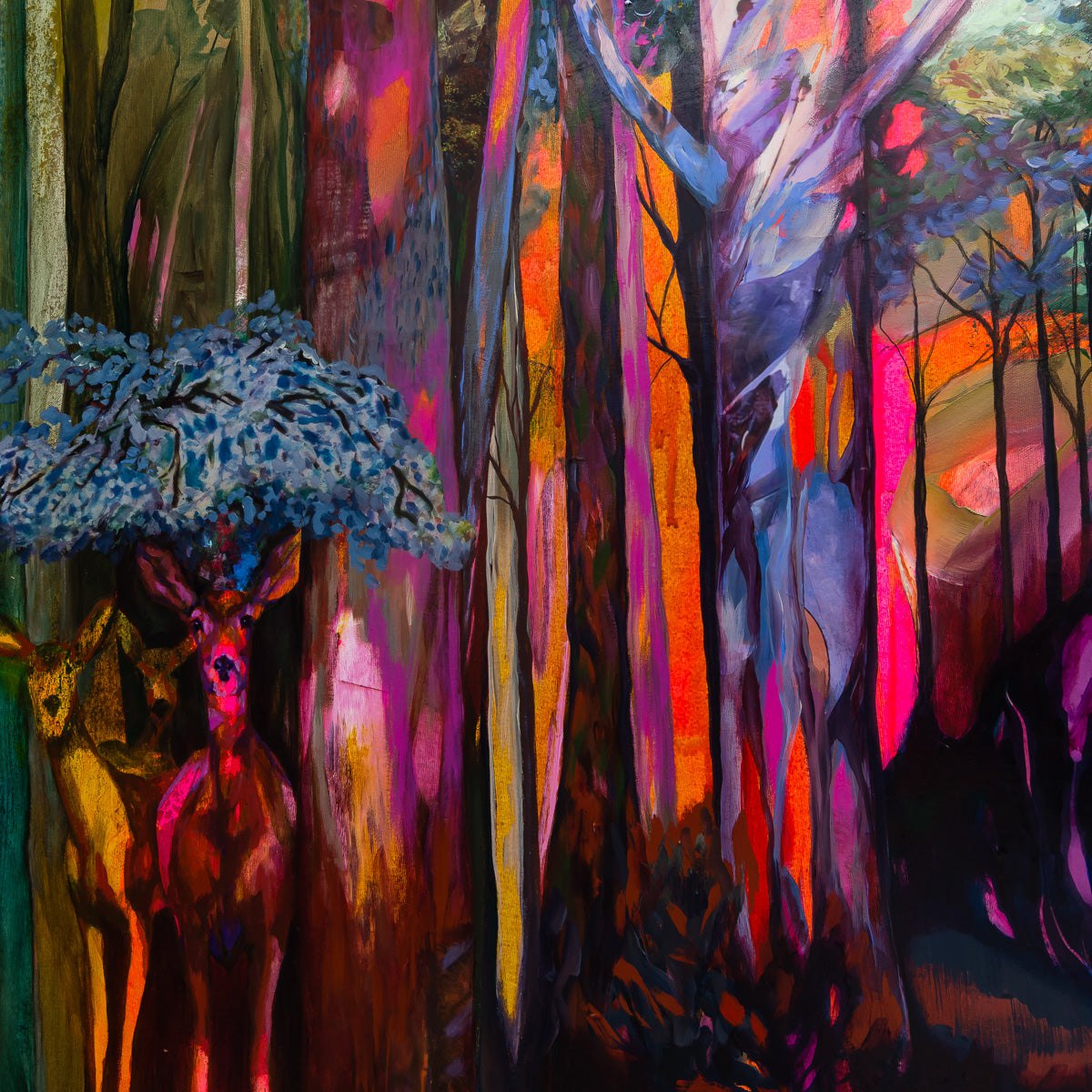 A I'Orée de Bois | 36" x 48" Mixed Media on Canvas Annabelle Marquis