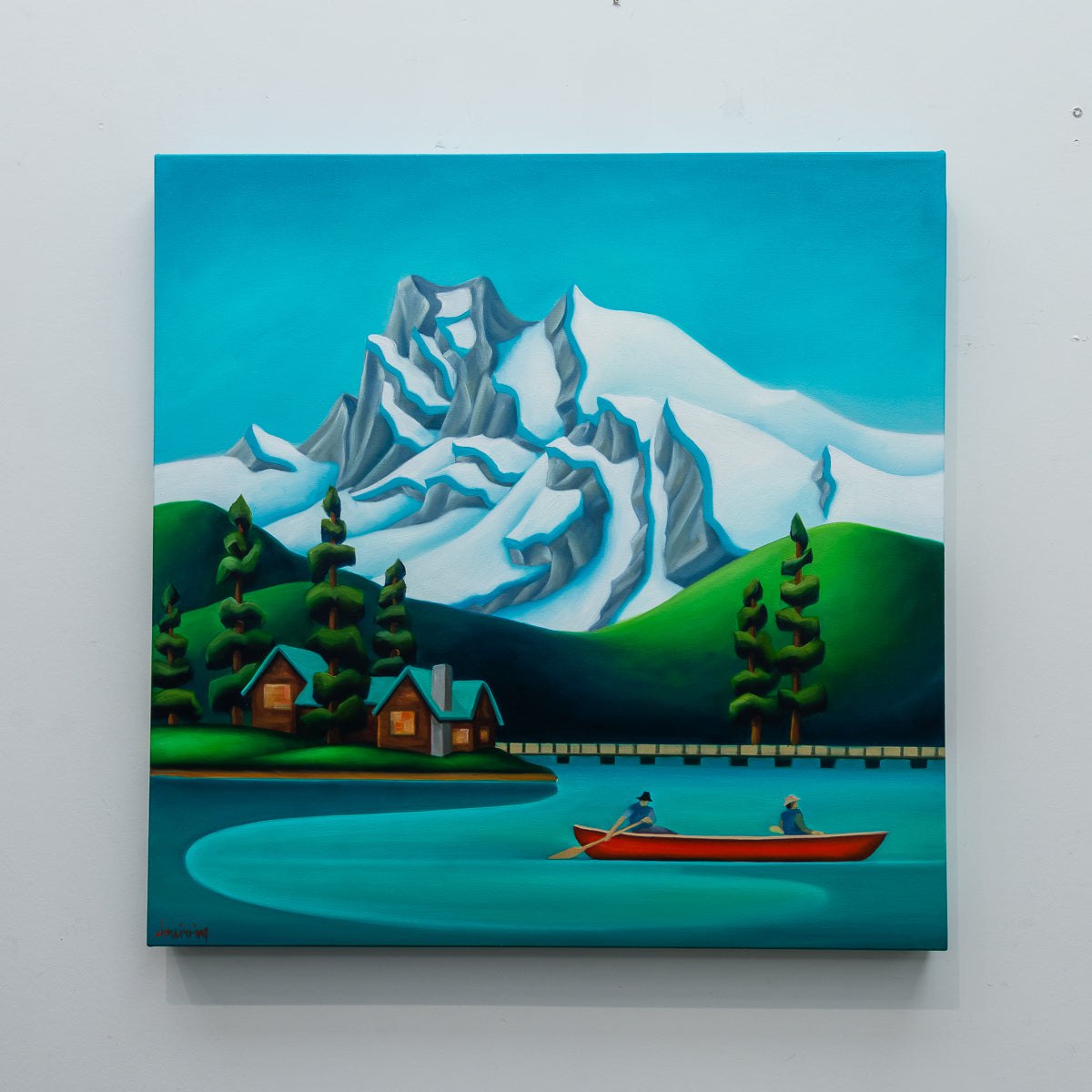 Emerald Lake | 24" x 24" Oil on Canvas Dana Irving