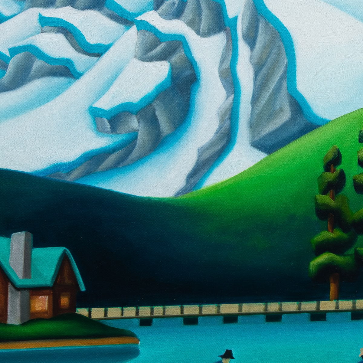 Emerald Lake | 24" x 24" Oil on Canvas Dana Irving