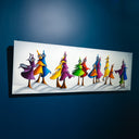 Rainbow Village | 20" x 60" Oil on Canvas Dana Irving