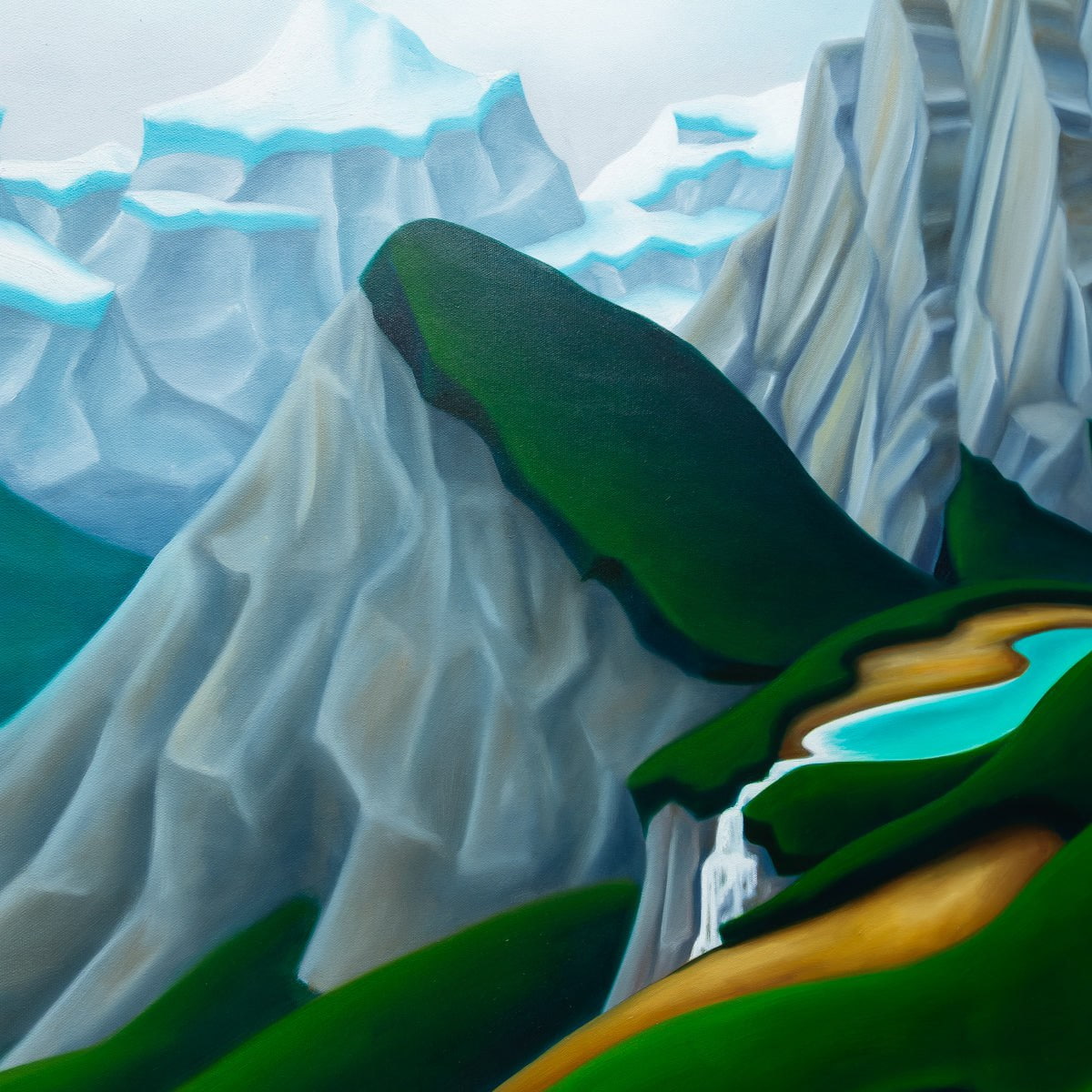 Agnes Lake and Mirror | 36" x 48" Oil on Canvas Dana Irving