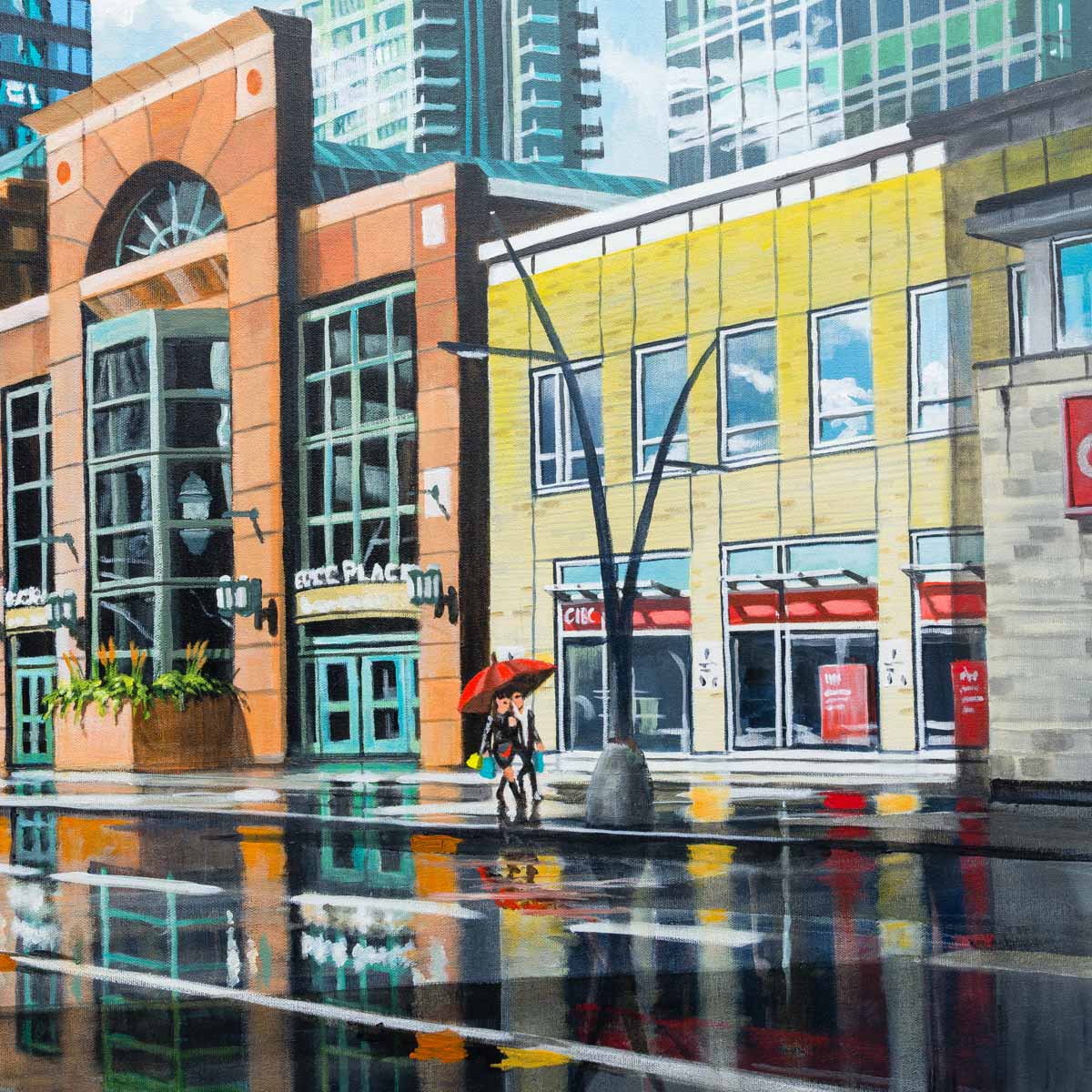 Sunshower on Jasper | 36" x 48" Acrylic on Canvas Fraser Brinsmead