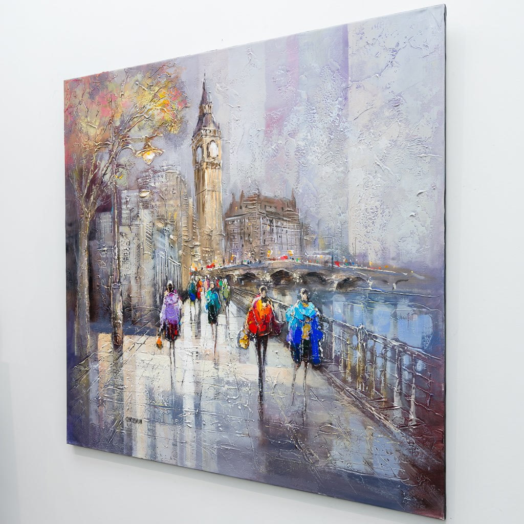 London Lights | 40" x 40" Acrylic on Canvas Irene Gendelman