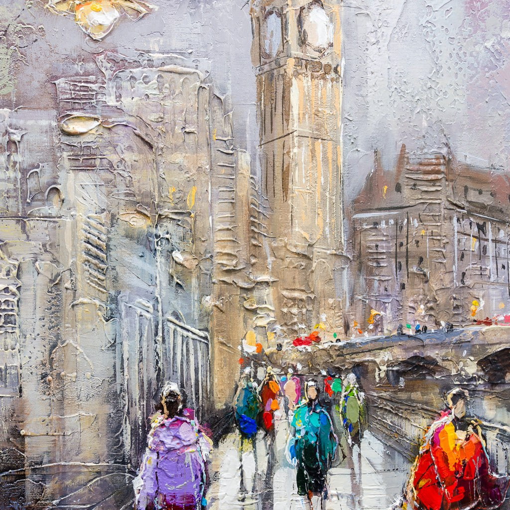 London Lights | 40" x 40" Acrylic on Canvas Irene Gendelman