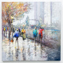 A Stroll by the Thames | 30" x 30" Acrylic on Canvas Irene Gendelman