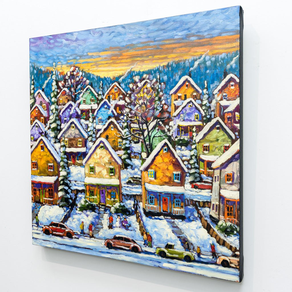 Sunset Veranda Hillside | 24" x 24" Oil on Canvas Rod Charlesworth