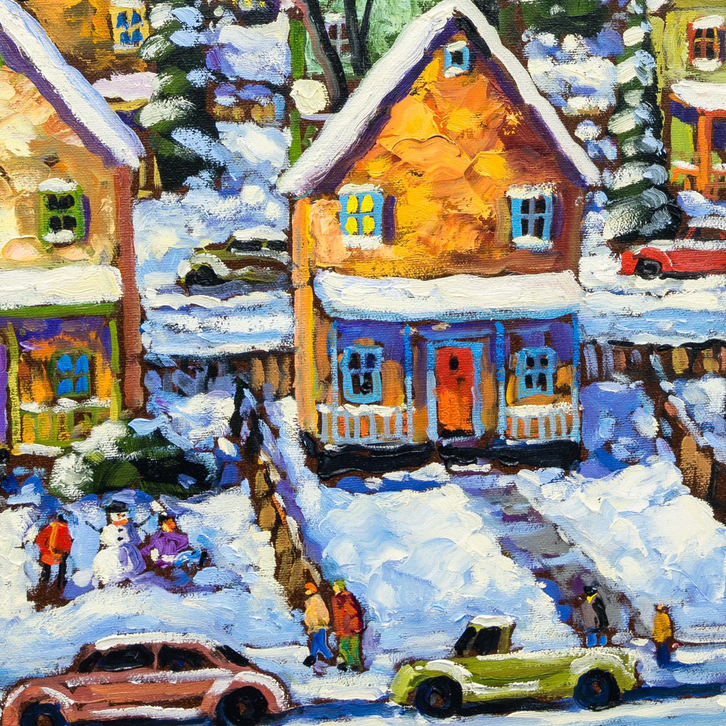 Sunset Veranda Hillside | 24" x 24" Oil on Canvas Rod Charlesworth