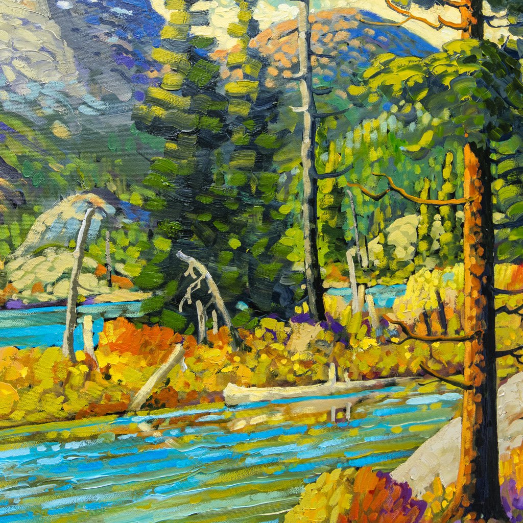 Edit Lake, Near Jasper | 30" x 40" Oil on Canvas Rod Charlesworth