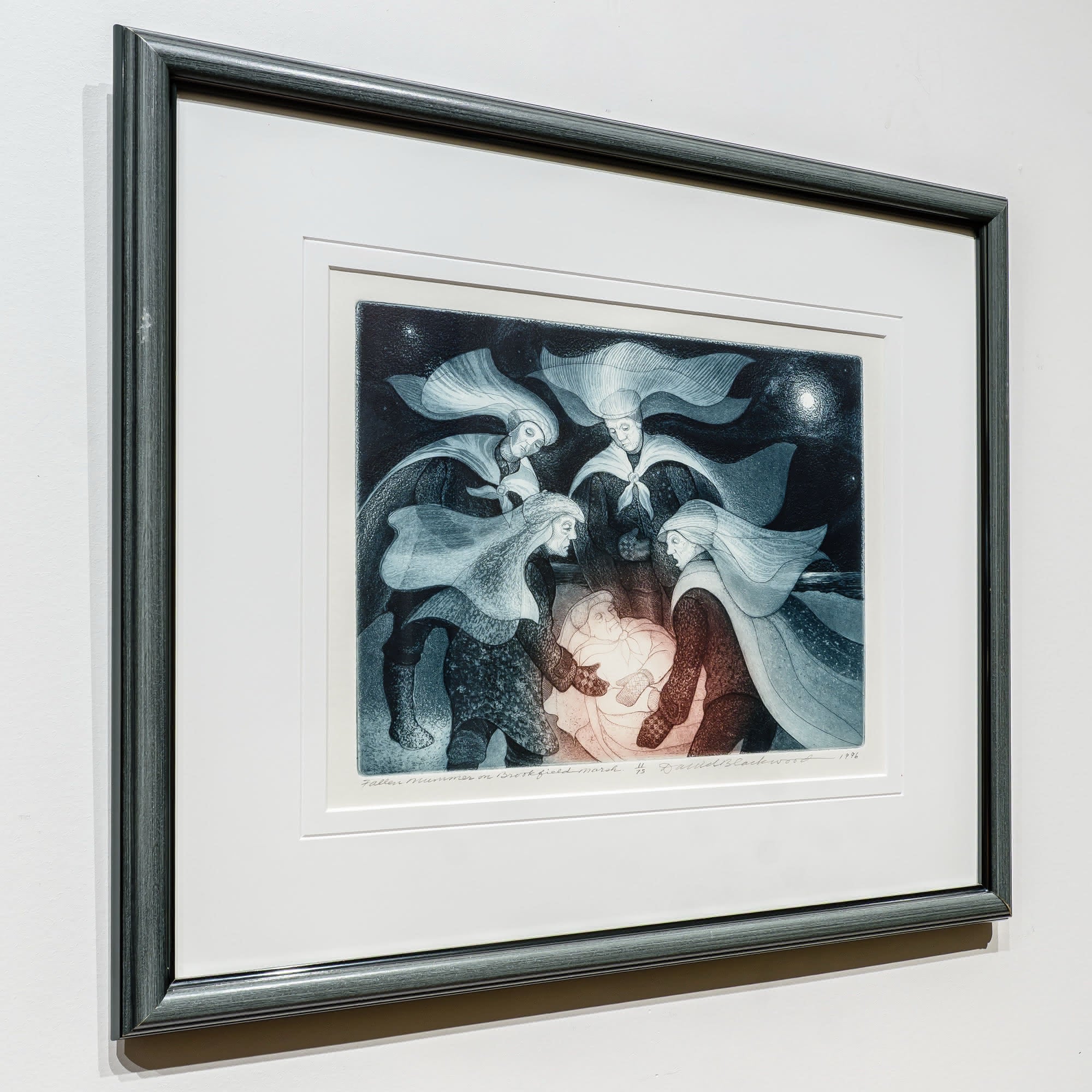 Fallen Mummer on Brookfield Marsh | Etching 11 of 75 | 1996 Etching with Aquatint on Paper David Blackwood