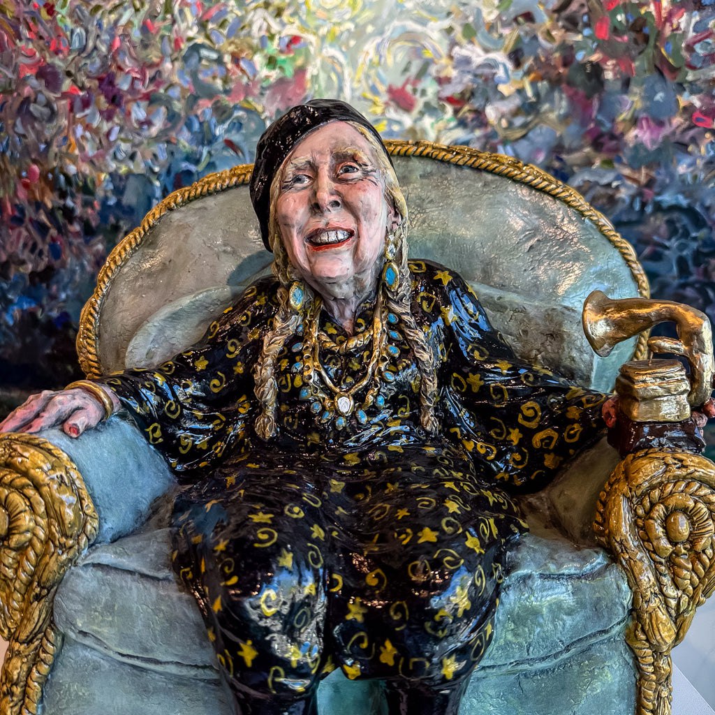Joni Looked at Life from Both Sides Now | 15 x 15 x 12 Ceramic Elaine Brewer-White