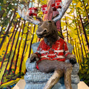 Jeffry was quietly patriotic.. | 20x 12 x 12 Ceramic Elaine Brewer-White