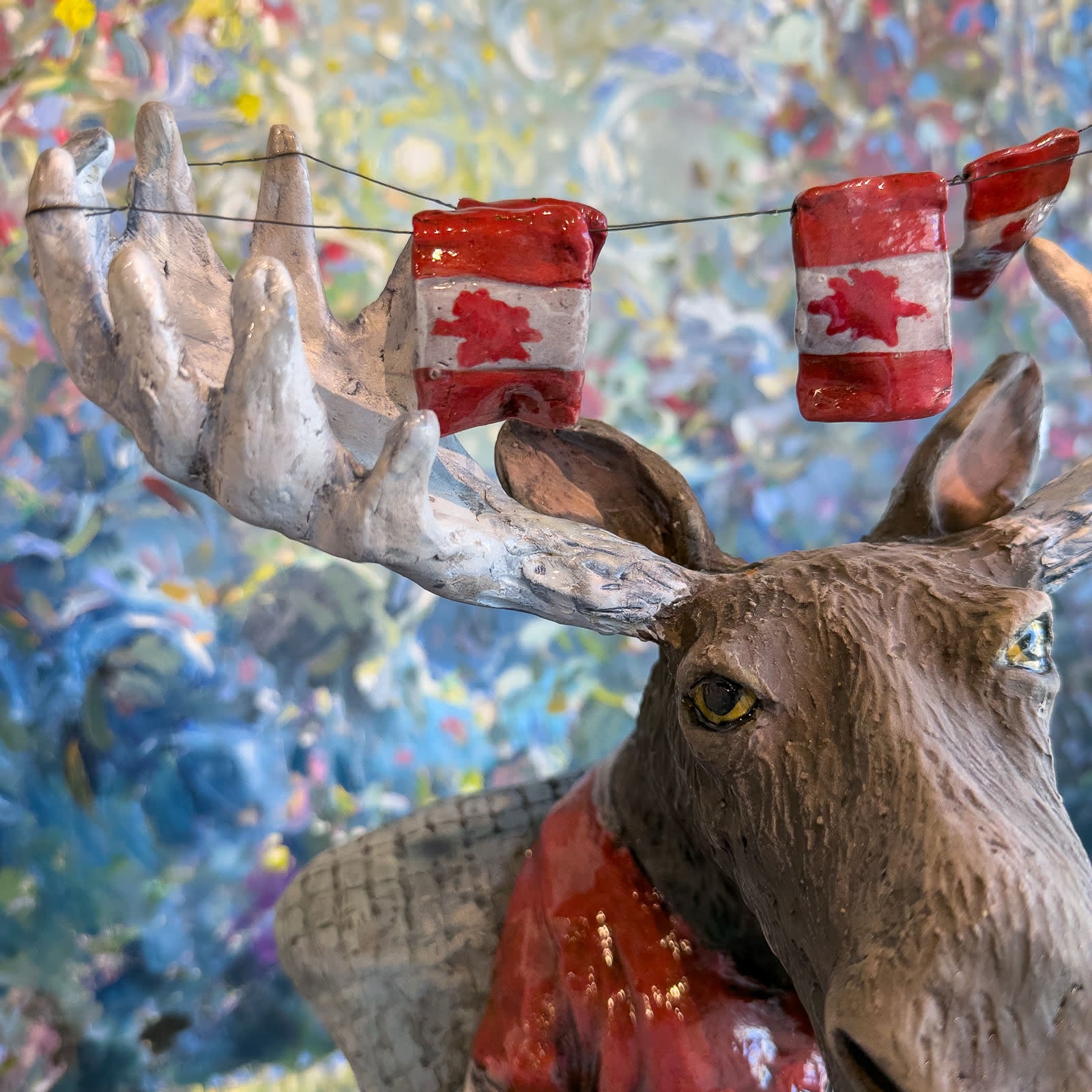 Jeffry was quietly patriotic.. | 20x 12 x 12 Ceramic Elaine Brewer-White
