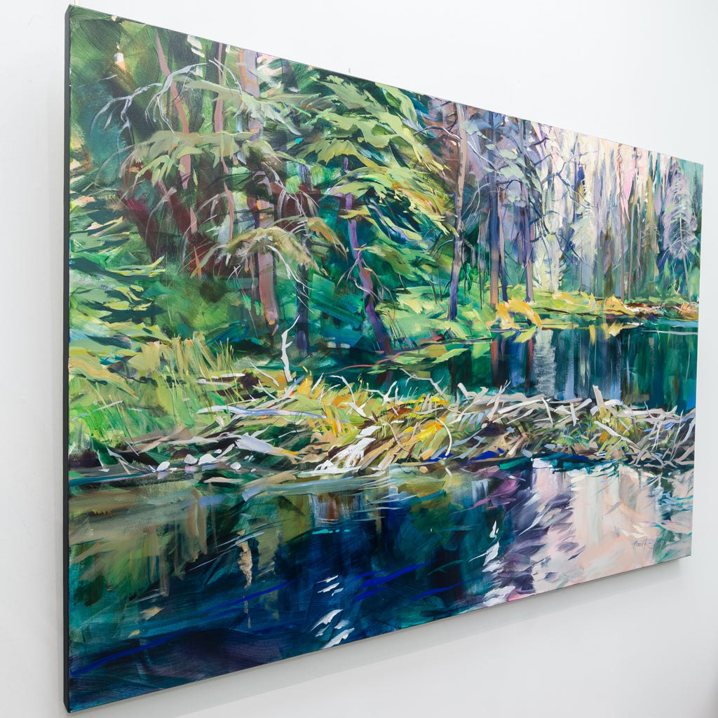 Peaceful Beaver Pond | 40" x 60" Acrylic on Canvas Brent Laycock RCA