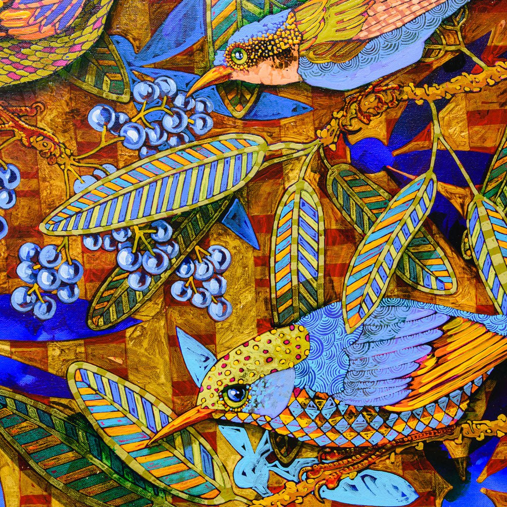 Hiding in the Bushes | 20" x 24" Acrylic on Canvas Grant Leier