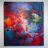 The Tinted Window | 84" x76" Oil & Mixed Media on Canvas Blu Smith