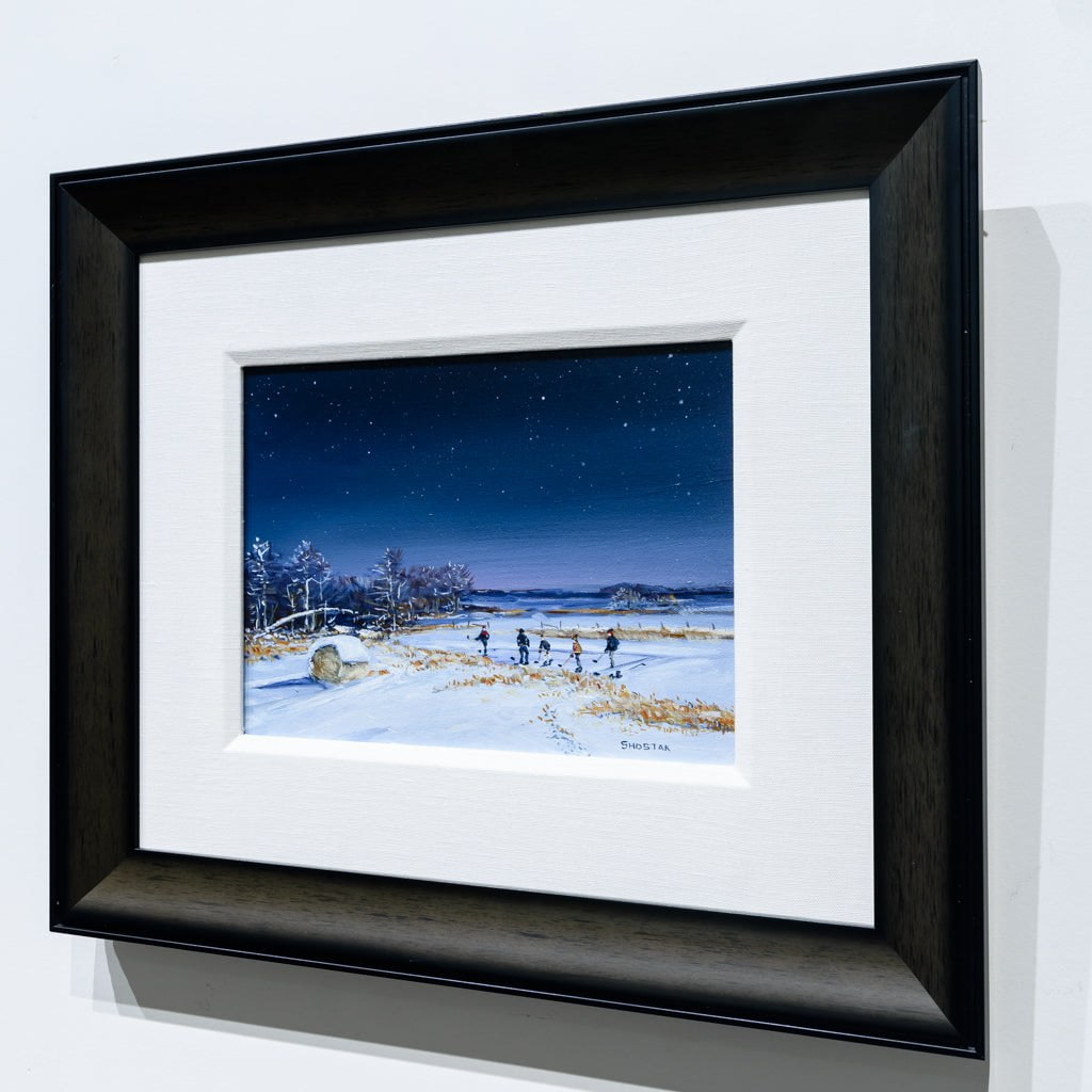 Still playing waiting for a ride | 9" x 12" Oil on Canvas Peter Shostak