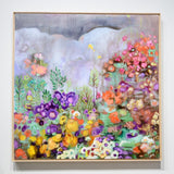 J'entends chanter les grenouilles | 40" x 40" Acrylic on Canvas Board Ilinca Ghibu