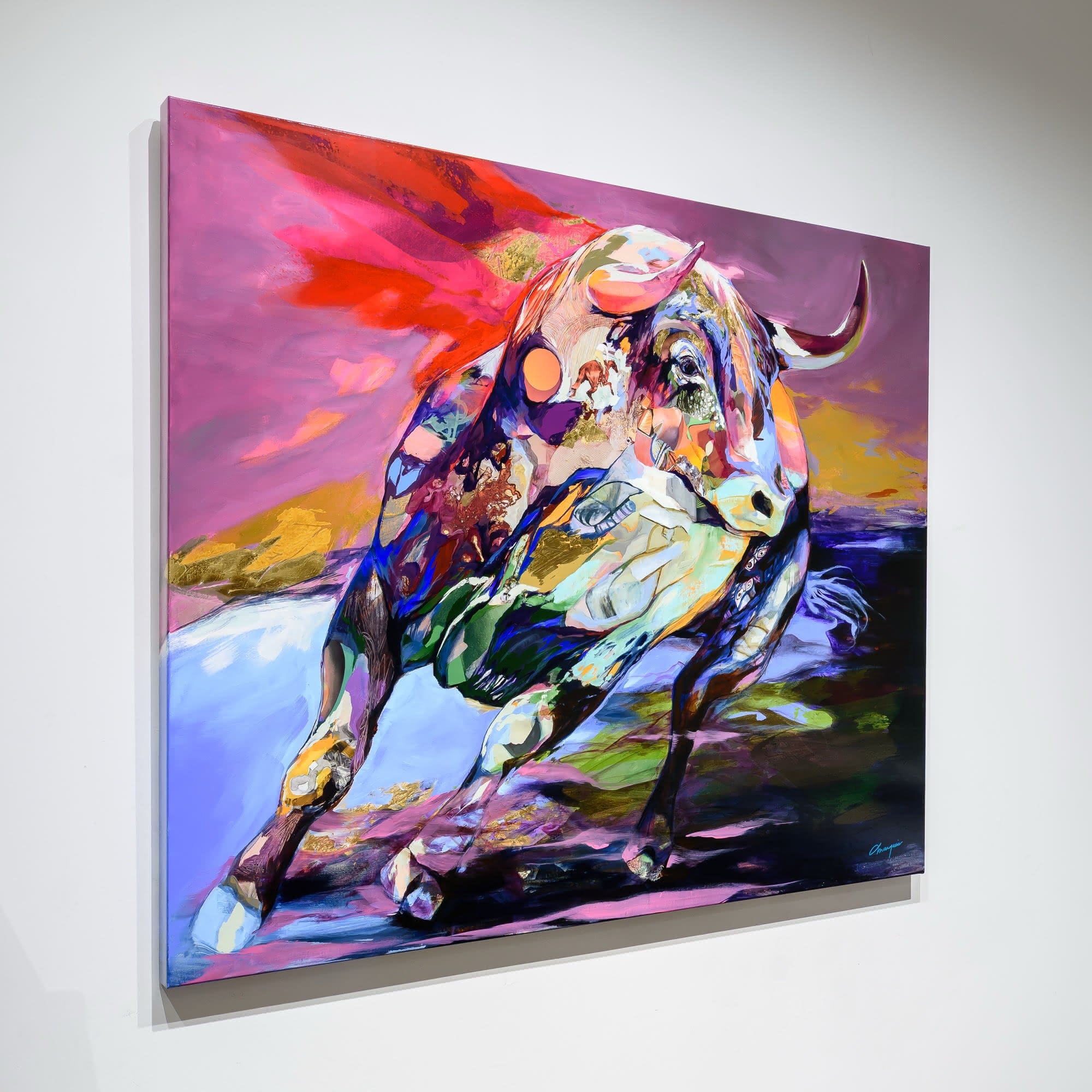 Retour su la piste | 40" x 48" Mixed Media on Canvas Annabelle Marquis