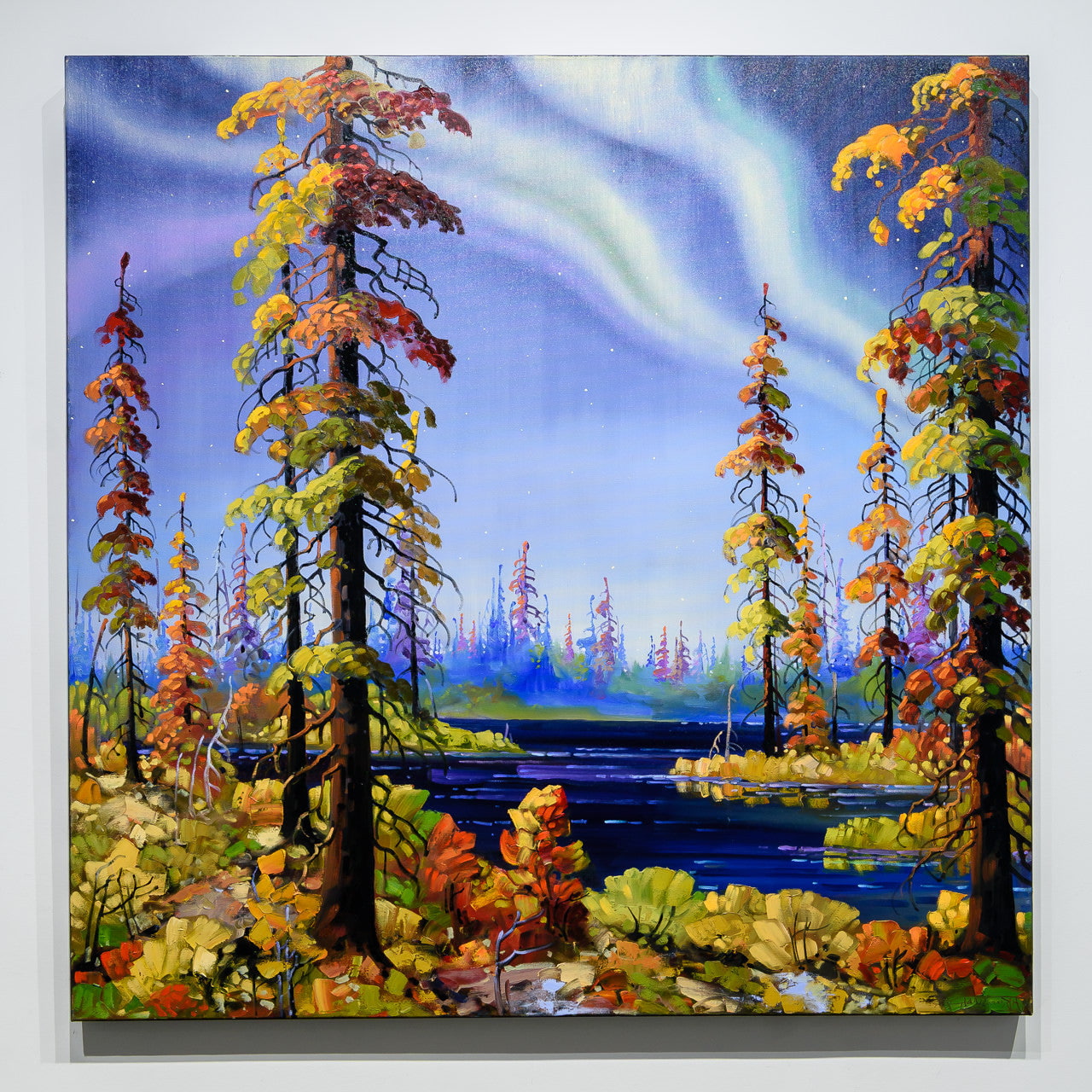 Radiant Nights | 48" x 48" Oil on Canvas Rod Charlesworth