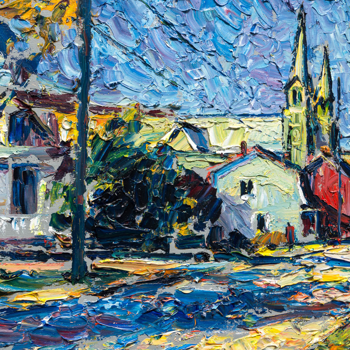 Eglise de Baie St. Paul | 24" × 30" Oil on Board Raynald Leclerc