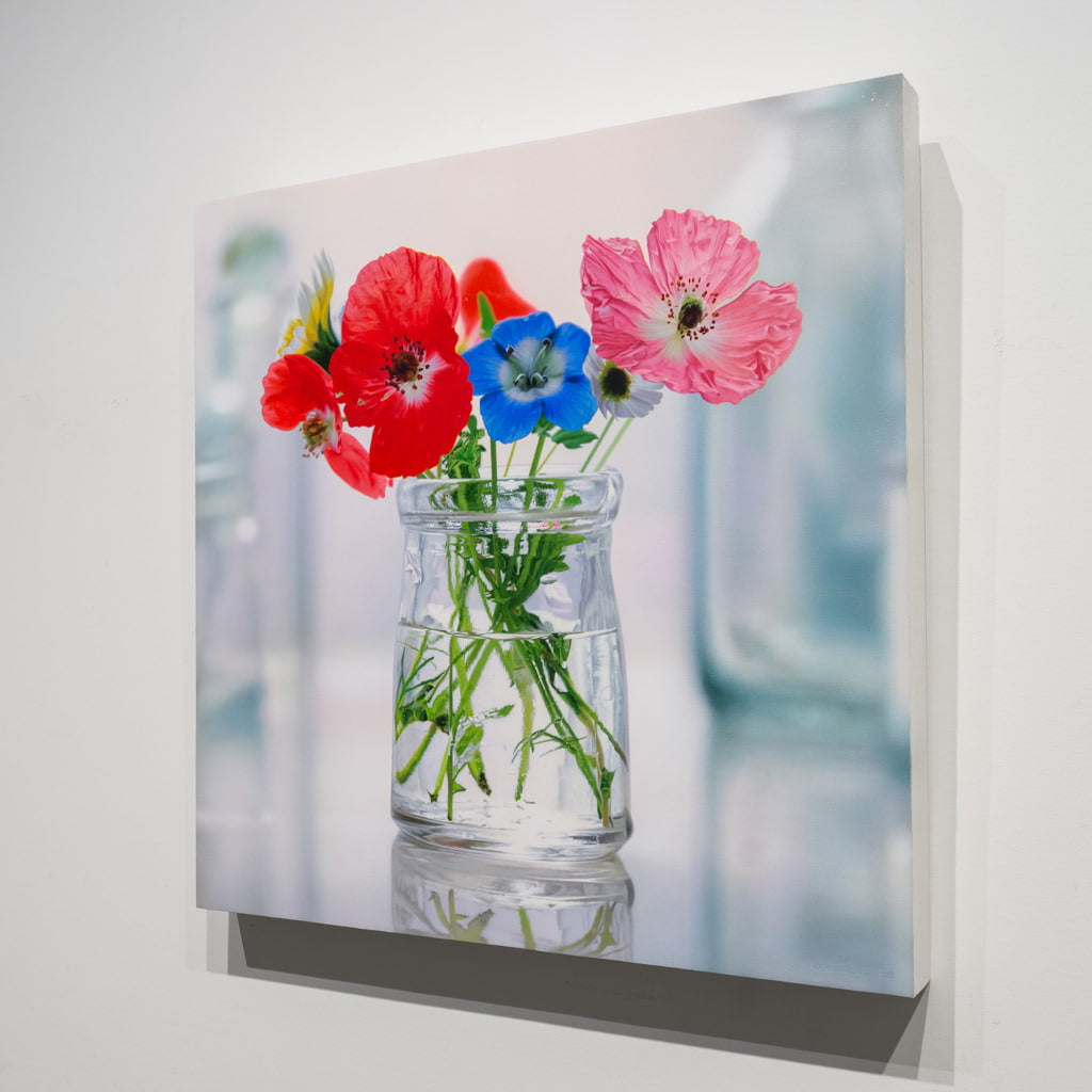 Petals and Glass | 20" x 20" Acrylic on Canvas Glen Semple