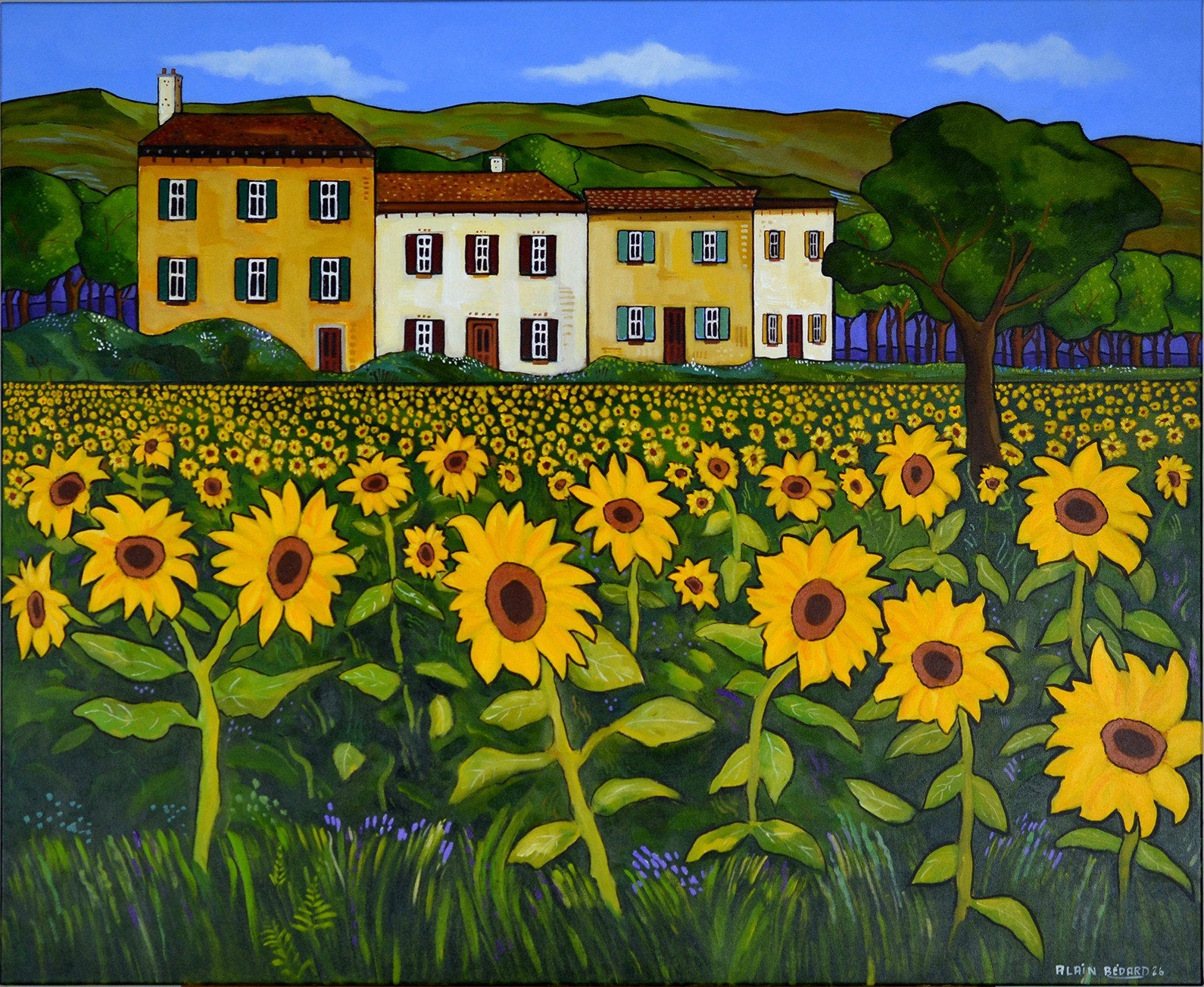Champs de soleil | 30" x 36" Acrylic on Canvas Alain Bédard