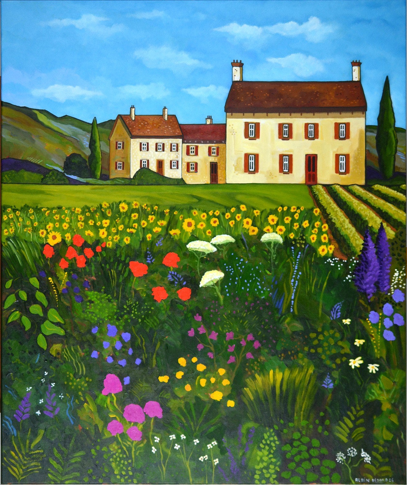 Retour en Provence | 30" x 36" Acrylic on Canvas Alain Bédard