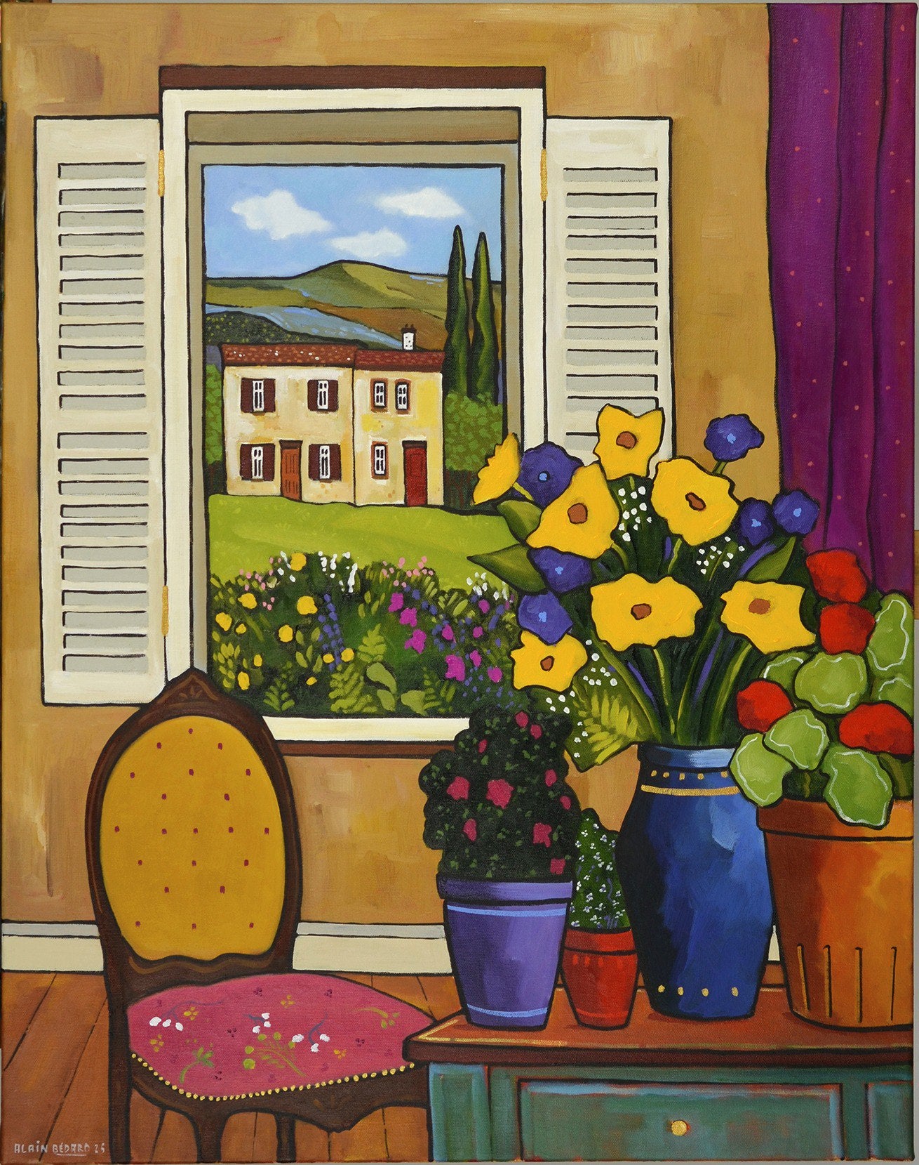 Un beau jour d’été | 30" x 24" Acrylic on Canvas Alain Bédard
