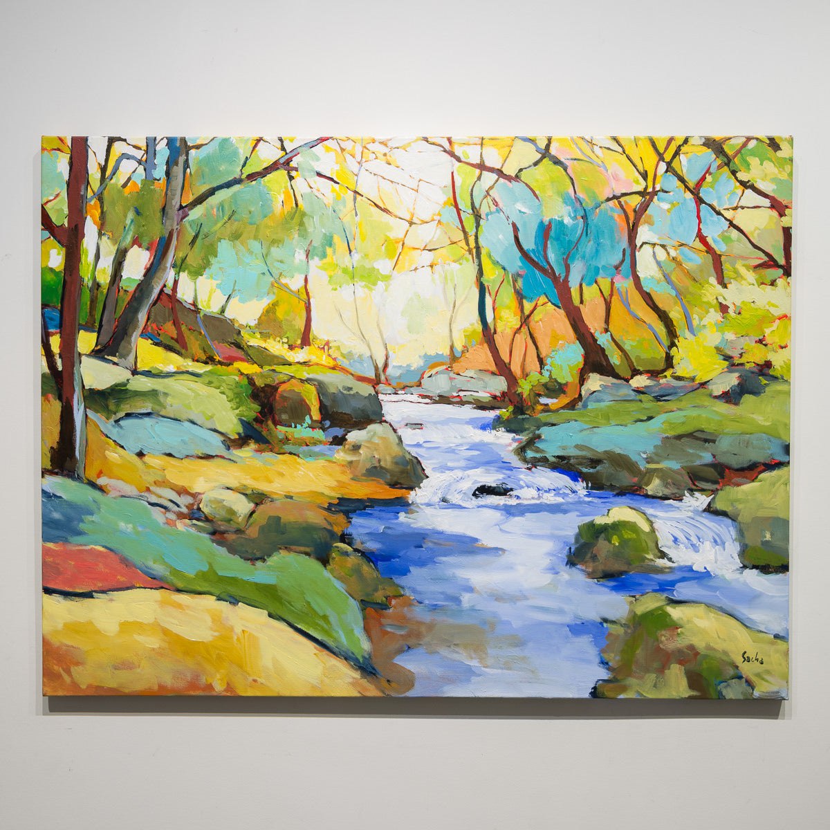 Printemps Dans Le Sous-Bois, 36 x 48 inch acrylic on canvas by Sacha Barrette