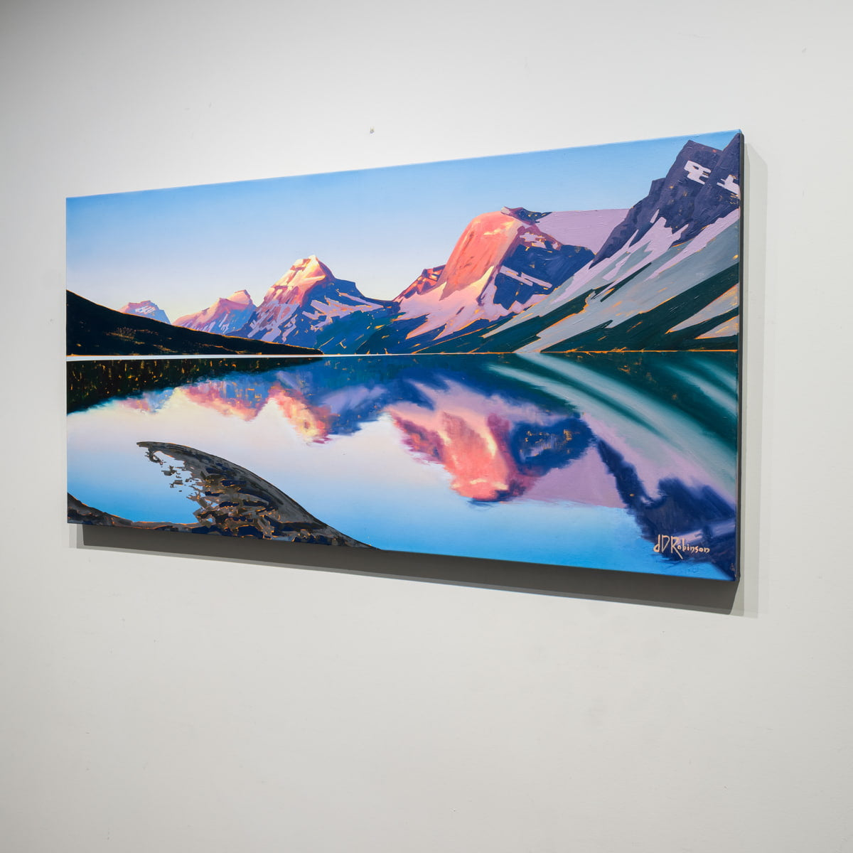 Sunrise on Bow Lake | 24" × 48" Acrylic on Canvas Jenna D. Robinson