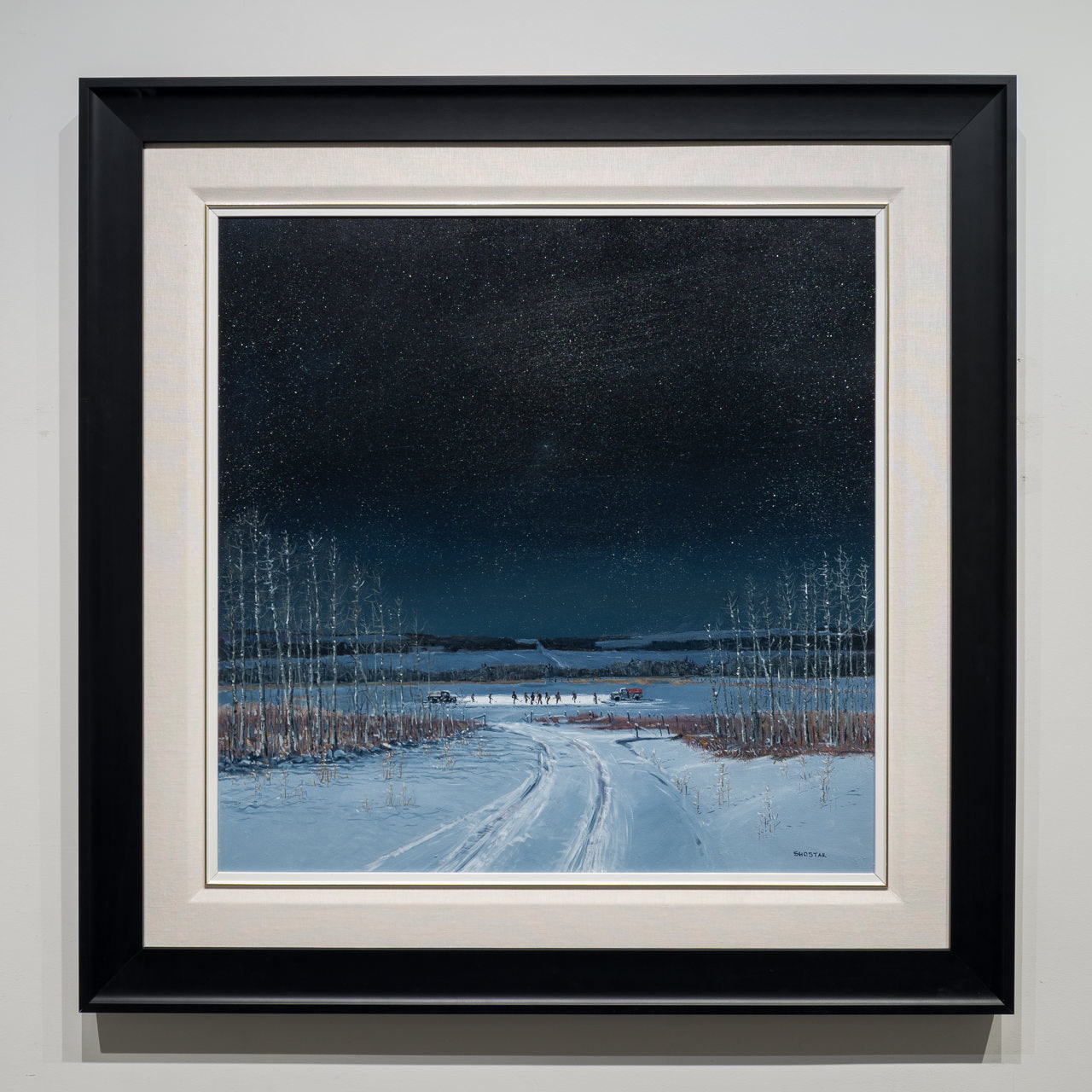 No one has to walk home | 30" x 30" Oil on Canvas Peter Shostak