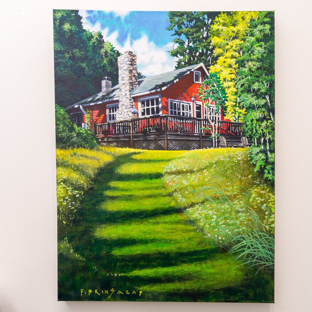 Lake Cabin | 40" x 30" Acrylic on Canvas Fraser Brinsmead