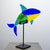 Flowstate Orca | 20" x 20" Hand fused glass with metal stand Tammy Hudgeon