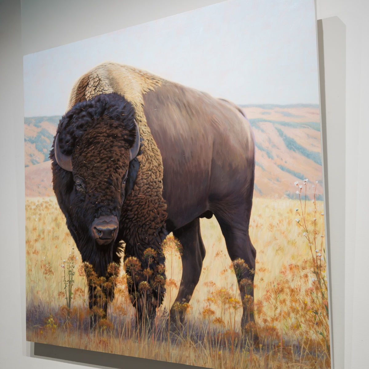 Angled gallery view of High Plains Brute by James Wiens, showing the 1½-inch deep board and finished white edge.